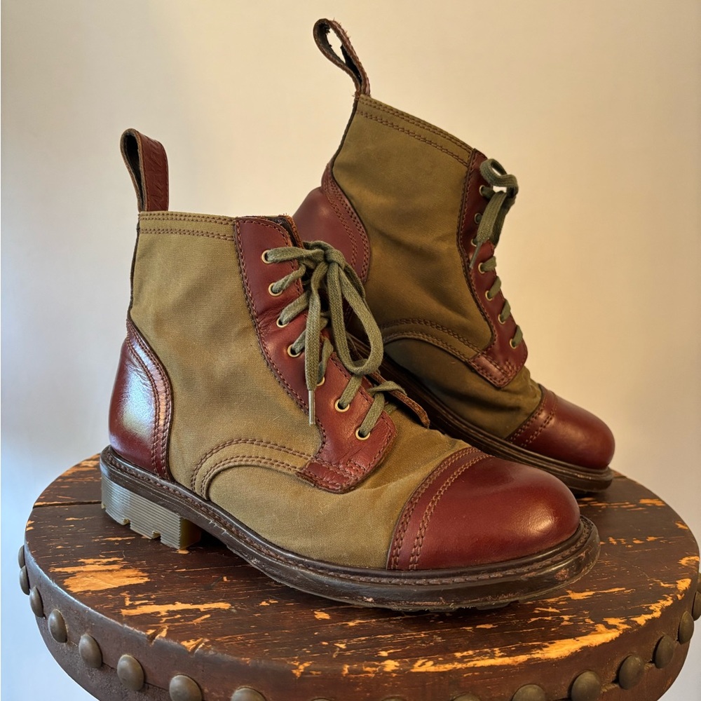 Vintage Dr. Marten’s Oil Clothe and Leather Ferdinand Boot. Wos 8 Men’s 7. Mint!
